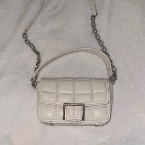 Zara patent cream bag